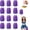 Colorful+Purple, variant on 12 Pcs Cheerleader Pom Poms,with Baton Handle for Rooters Cheering Squad Team Spirit Sports (Colorful+Gold)