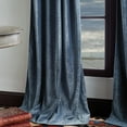 thumbnail image 5 of Martha Stewart Naples Chenille Curtain Panel Pair, (Set of Two) Back Tab, Indoor, Navy, 37"W x 95"L, Adult, 5 of 5