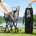 thumbnail image 5 of PNKKODW XL Heated Rocking Camping Chair for Adults,Comfort Outdoor Rocker,3 Heat Levels,Cup Holder,600D Oxford,Heavy Duty 330 lbs,Folding Chair with Back Support,Gray, 5 of 13
