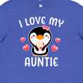 thumbnail image 4 of Inktastic I Love My Auntie with Cute Penguin and Hearts Youth T-Shirt, 4 of 5