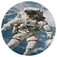 thumbnail image 3 of Space Astronaut Round Small Area Rug, Print Non Slip Washable Floor Mat, Soft Throw Rug for Living Room, Powder Room Entryway, Bathroom, Bedside, 3 of 7