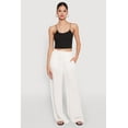 thumbnail image 2 of Womens Gauze Knit High Waisted Wide Leg Pants, 2 of 6