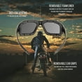 thumbnail image 2 of WYND Blocker Wind Resistant Sunglasses Motorcycle Riding Dry Eye Glasses (Model 331 Red/Smoke Lens), 2 of 8