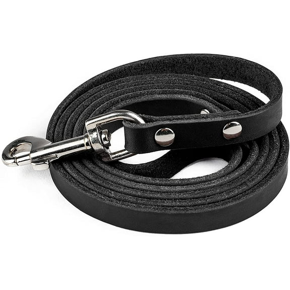 Mighty Paw Leather Dog Leash, 5 ft Leash Super Soft Distressed Leather, Modern Stylish Lead. For Small, Medium and Large Pets