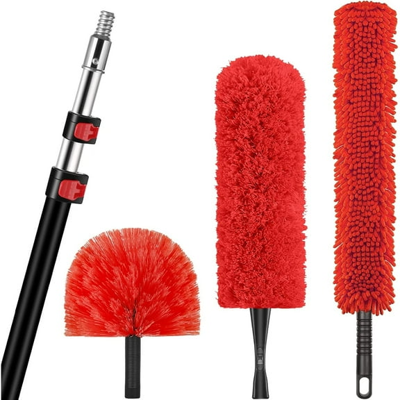 20 Foot High Reach Dusting Kit with 5-12 Foot Extension Pole