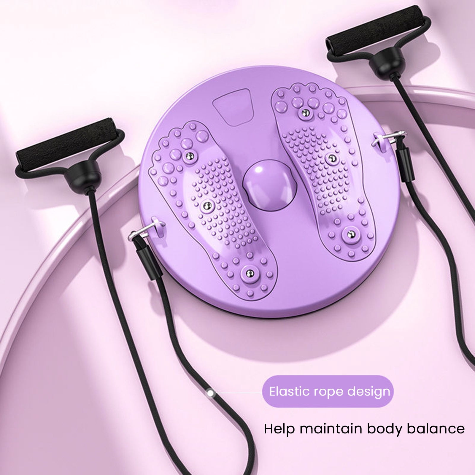 YIFAEUX Waist Twist Disc Board with Drawstring Magnetic Foot Massager Waist Sculptor Twister Abdominal Muscles Strengthening Body Shaping Twisting Disc