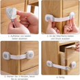 thumbnail image 3 of Bloque de seguridad para puerta de bebé, 6 piezas, cerradura de cajón, pestillos de armario y seguridad para frigorífico, protección para armario infantil, hogar para bebés, 3 of 5