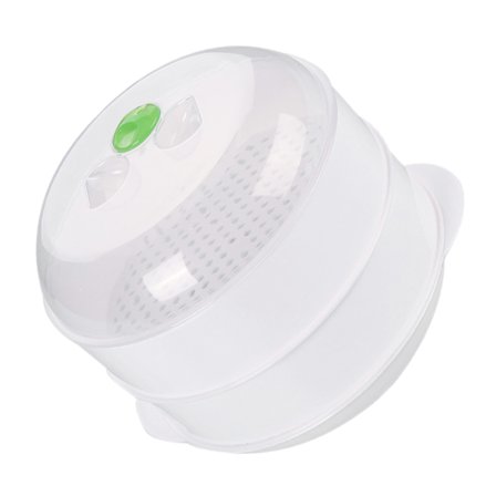 Raindrops Vegetable Steamer Double Layer White 1Pack