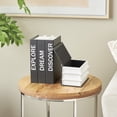 thumbnail image 3 of DecMode Black Canvas Decorative Box with White Explore, Dream, Discover Text, 2 Count, 3 of 23