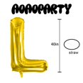 thumbnail image 3 of Globo de Letra Dorada AOAOParty L 102 cm de Papel Metalizado, 3 of 6