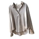 thumbnail image 5 of Blusa de mujer Camisa holgada de manga larga de satén Retro Girl Casual Top, Albaricoque, S Sweethay AP001166-01B, 5 of 7