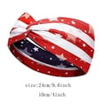 thumbnail image 3 of Knotted Bandana, Sports Headband, American Flag Star Stripe Print and Sweat Absorbent Fabric, for Yoga Workout, Outdoor Running, Independence Day Themed Party, 3 of 6