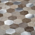 thumbnail image 3 of 10 pack Silver Beige Hexagon 11.25 in. x 11.25 in. Honed Metal Peel and Stick Tile for Kitchen and Bathroom (8.79 sq. ft./Case), 3 of 3