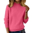 thumbnail image 2 of Womens Tops Autumn and Winter New Sweater Women's Half Turtleneck Long Sleeved Women's Top Loose Slimming Versatile Sweater Pullover Sweater, 2 of 5