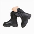 thumbnail image 3 of KPOPLK Little Girls Short Fashion Boots Side Zipper Bow Thick Non-Slip Sole Boots Princess Dress Boots for Party Daily Wear(12.5,Black), 3 of 8