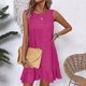 thumbnail image 2 of Vestido Largo Fluido sin Mangas de las Mujeres, Tela Transpirable Ligera para el Uso Diario, 2 of 4
