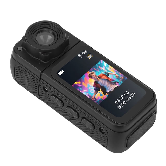 Cámara Deportiva Portátil 1080P Cámara De Acción Con Diseño Magnético Giratorio De 180 Soporte De 128 GB Para Actividades Al Aire Libre Ciclismo Viajes Vlogging