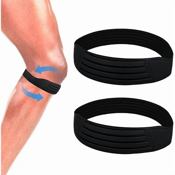 wonima44 2pcs Patellar Tendon Support Strap, Patella Stabilizer Pain Make Knee Band Pain Relief Comfortable Silicone Knee Brace Pads for Running Jumpers Sports Football Volleyball Basketball Men Women