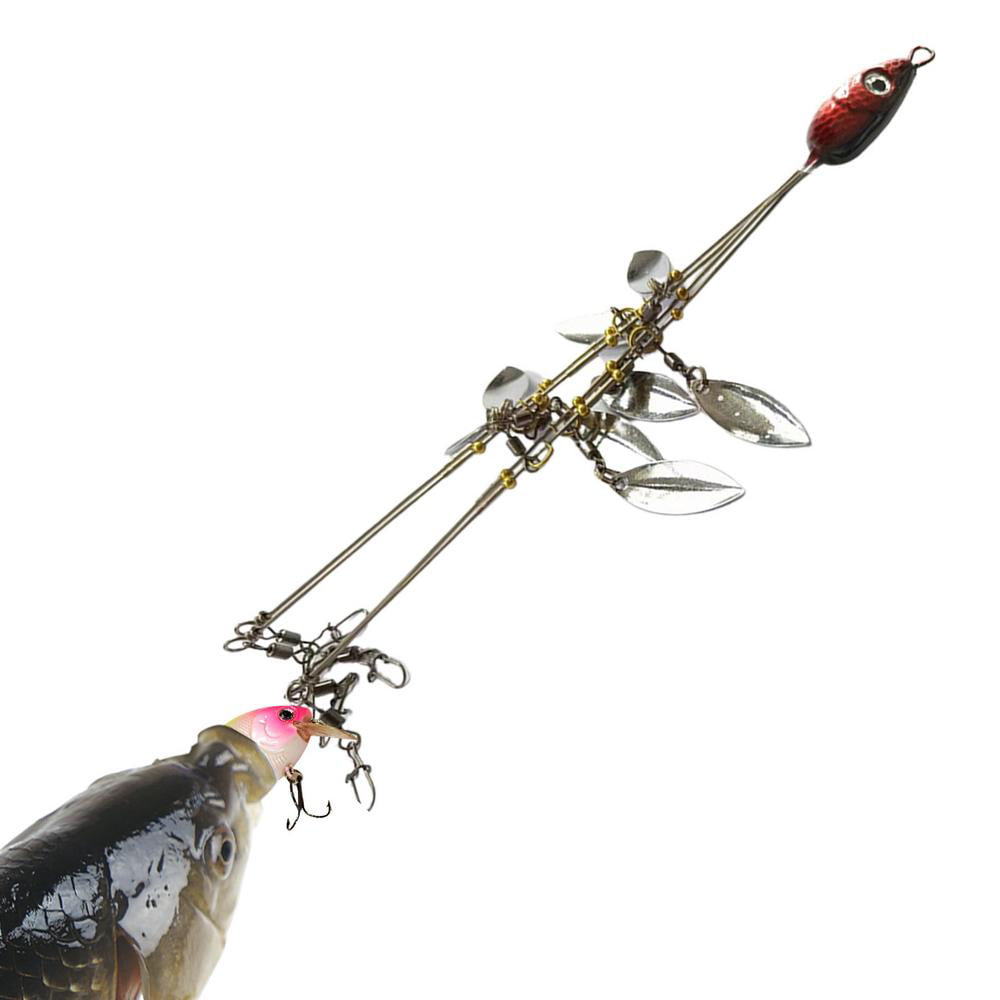 BESTHUA 5 Arms Alabama Rig Fishing Lure TopWater Fishing Lures Umbrella Rig  with Spinner Alabama Umbrella Rigs for Bass Stripers Fishing Freshwater