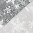 thumbnail image 4 of Christmas Snowflake Shower Curtain Set, Christmas Shower Curtains for Bathroom, Winter Grey Shower Curtain Christmas Decorative Shower Curtains,72X72IN, 4 of 7