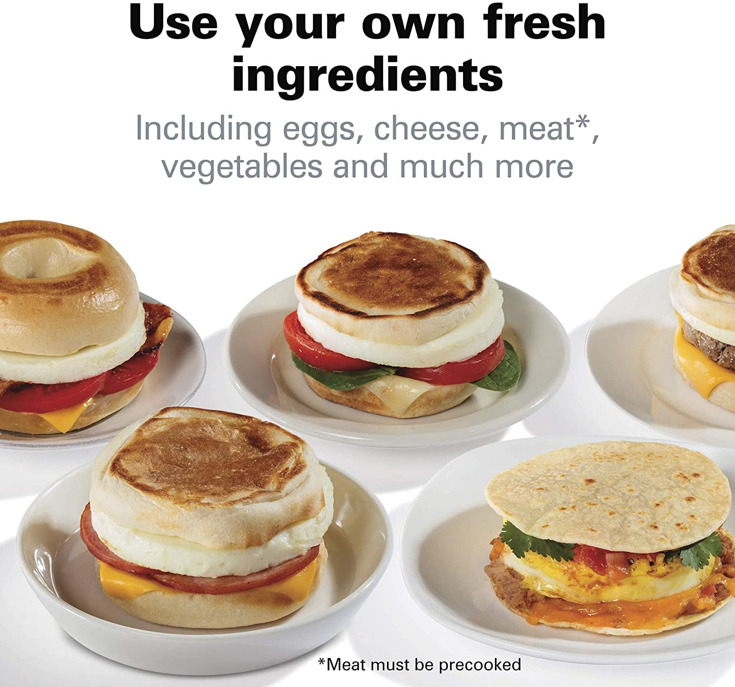 Breakfast Sandwich Maker & Electric Egg Cooker Bundle - Stainless Steel