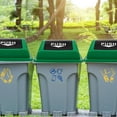 thumbnail image 4 of HONMEET Heavy Duty Green Plastic Trash Can Lid Outdoor Waste Bin Cover Protector, 4 of 8