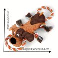 thumbnail image 5 of Plush Mixed-Color Dog Toy with Pull Rope - Ideal for All Breeds, No Batteries Required, 5 of 5