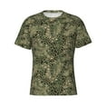 thumbnail image 3 of Naloa Green Snake Skin Men's T-Shirt Sport T-shirt Men's Basic Tee Casual Men's Shirt, Round Neck, Short Sleeves - 3X-Large, 3 of 5