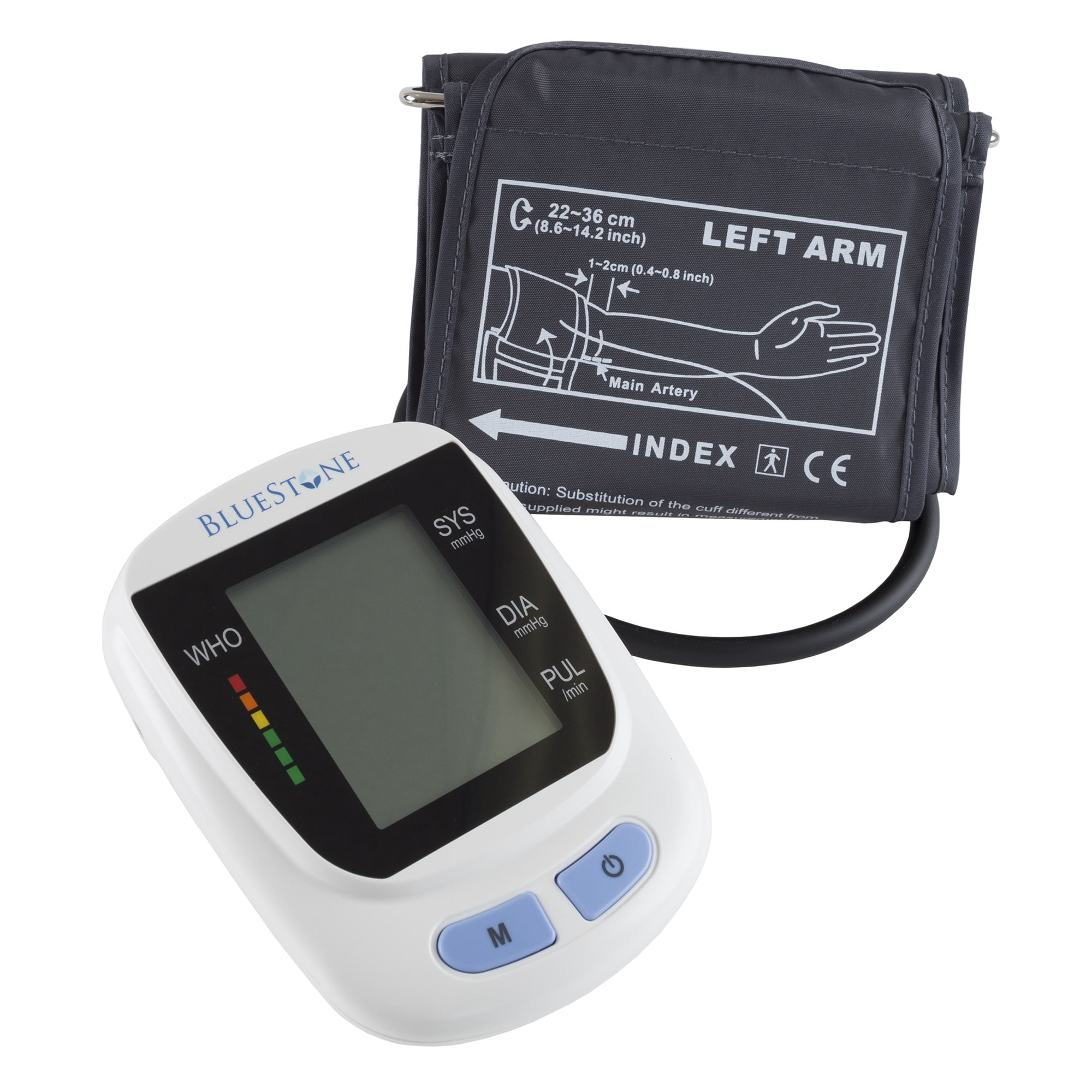 Bluestone Automatic LCD Upper Arm Blood Pressure Monitor, Cuff, WHO