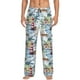 thumbnail image 1 of Fotbe Watercolor Sailboat Pantalones de Pijama para Hombre, Pantalones de Dormir, Pantalones de Casa con Cintura Ajustable y Bolsillos-Medium, 1 of 6