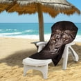 thumbnail image 2 of Northwest Lion Face Black Beach Towel, 30 x 60 inches for all ages, 2 of 4