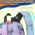 thumbnail image 3 of Purple Butterfly Flower Pattern 17" Waterproof Oxford School Backpacks for Teens, S-Shape Padded Straps, for School, Travel, Hiking, Camping, 3 of 3