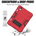 thumbnail image 4 of Dteck Case for iPad Mini 7 A17 Pro 2024 / iPad Mini 6 2021 8.3 Inch, Heavy Duty Silicone+PC Shockproof Rugged Protective Case Stand Cover for iPad Mini 7th/6th Generation 8.3",Red+Black, 4 of 6