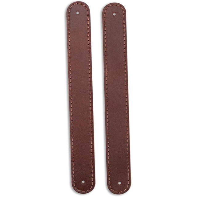 Jaladeras para cajón CestAntiQ hechas a mano de piel plena flor (2, color tan)