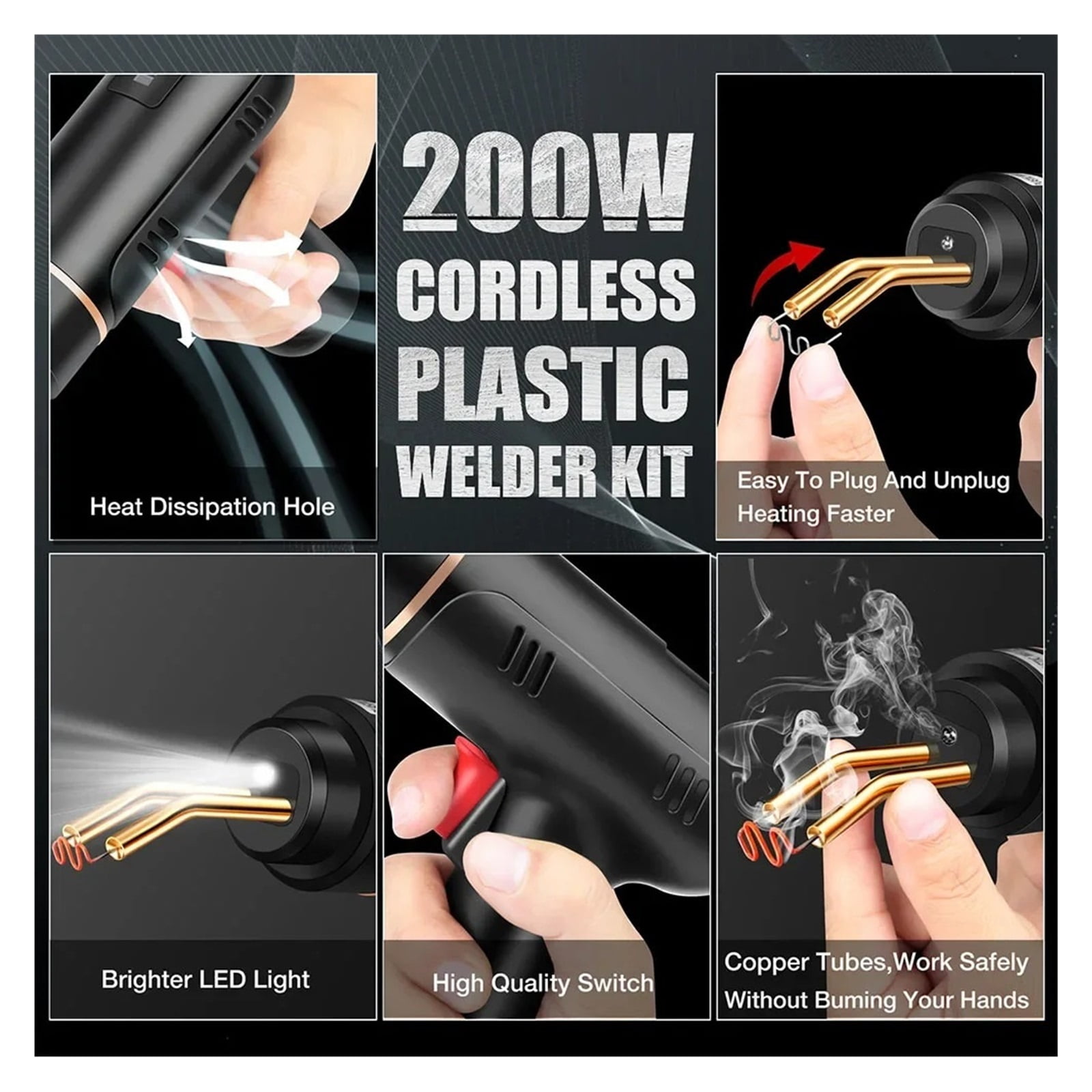 Stapler Rechargeable Plastic Welding Machine Bumper Repair Kit Soldering Iron for Plastic Repair Car