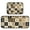 Moons Stars Checkered Squares, variant on 2-Piece Ultra Soft Absorbent Floor Mats With Anti-Skid Backing For Kitchen Bathroom Laundry Room Ornate Crosses