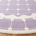 thumbnail image 3 of SAFAVIEH Kids Bordered Swivel Lattice Area Rug, Purple/Ivory, 5' x 5' Round, 3 of 8
