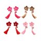 thumbnail image 3 of EeaseMX 1 par de pinzas para el pelo con forma de flor y campana, con borlas, para niñas, estilo chino, accesorios para el cabello (rosa), 3 of 8