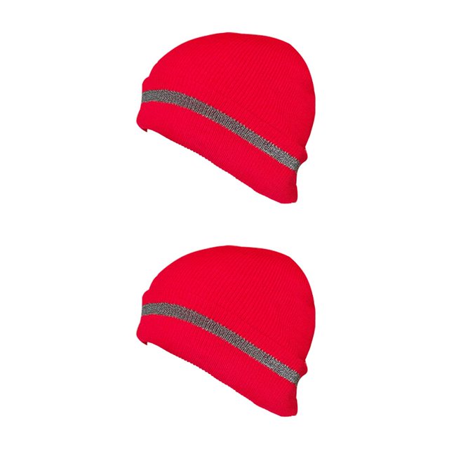 crativent Skull Caps for Men Reflective Liner Winter Beanie Thermal Multifunction Windproof Coldness for Protection Cycling Skiing Wine Red 2Set