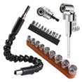 thumbnail image 1 of Destornillador adaptador Conductor Perforante Bits Portátil Profesional Reemplazable Accesorio Herramientas de soporte con varilla de extensión 22 piezas Eigraketly TO001475-01, 1 of 7