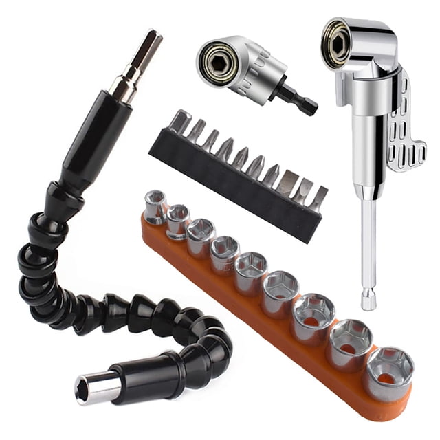 Destornillador adaptador Conductor Perforante Bits Portátil Profesional Reemplazable Accesorio Herramientas de soporte con varilla de extensión 22 piezas Eigraketly TO001475-01