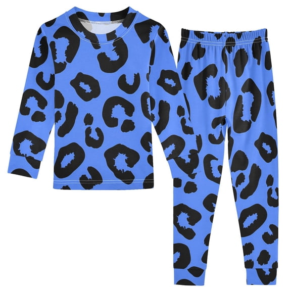 Blue Background Pattern Cotton Pajamas 2 Piece Set Sleepwear Soft and Comfortable Homewear Nightwear
