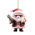 thumbnail image 1 of Xihbxyly Colgante de Papá Noel, Diseño de Impresión a Doble Cara, Material Acrílico, Ideal para Decorar El Árbol de Navidad, El Coche o El Móvil, Un Regalo Original, Duradero y Ligero, Incluye Un Col, 1 of 3