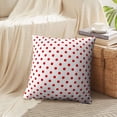 thumbnail image 3 of LALILO Throw Pillow Covers With Red Polka Dots White Dot Polka Backdrop Cushion Cover 18" x 18", 2 Pack, 3 of 6