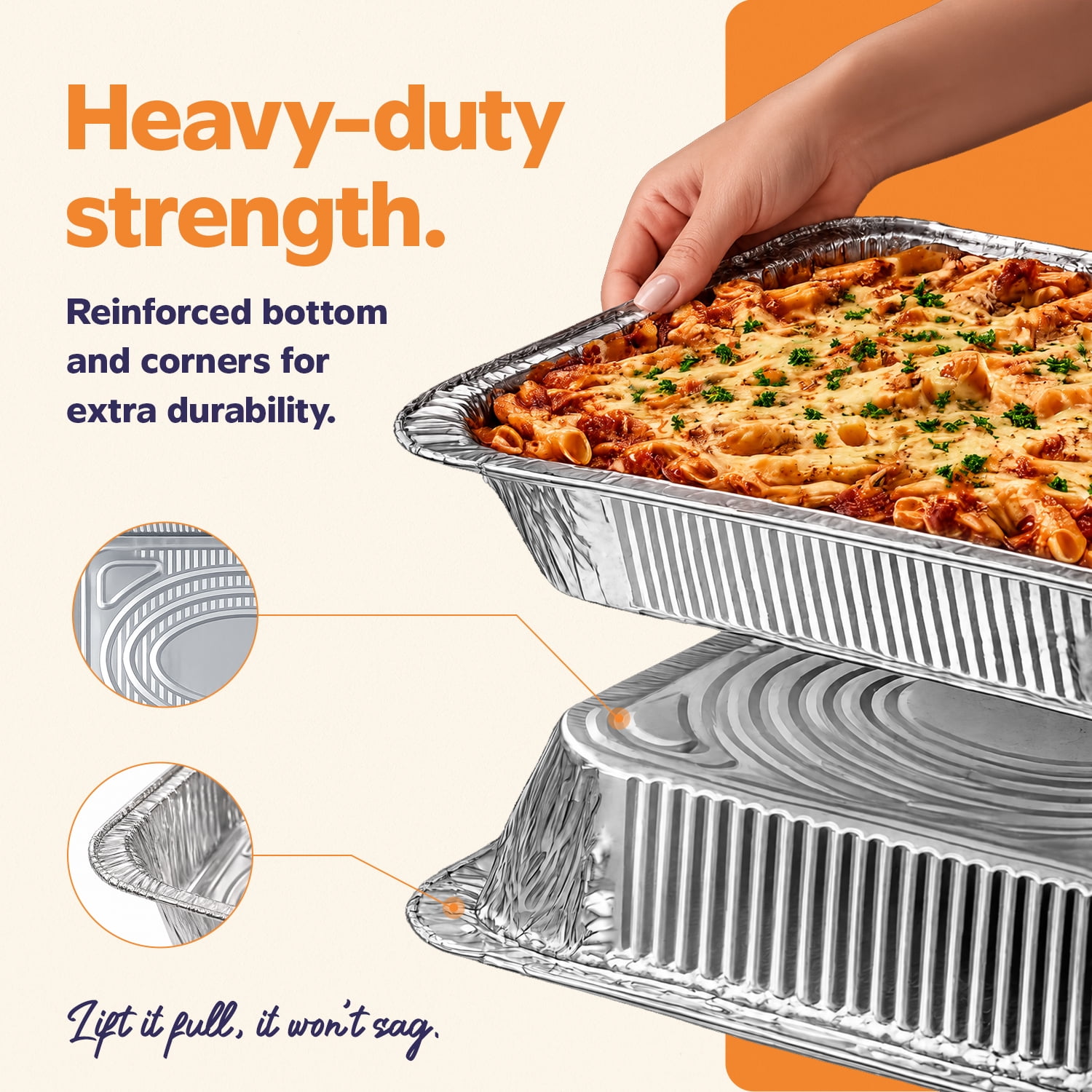 GUSTO, Disposable Aluminum Foil Pans, 9x13, Pack of 30 - Walmart.com