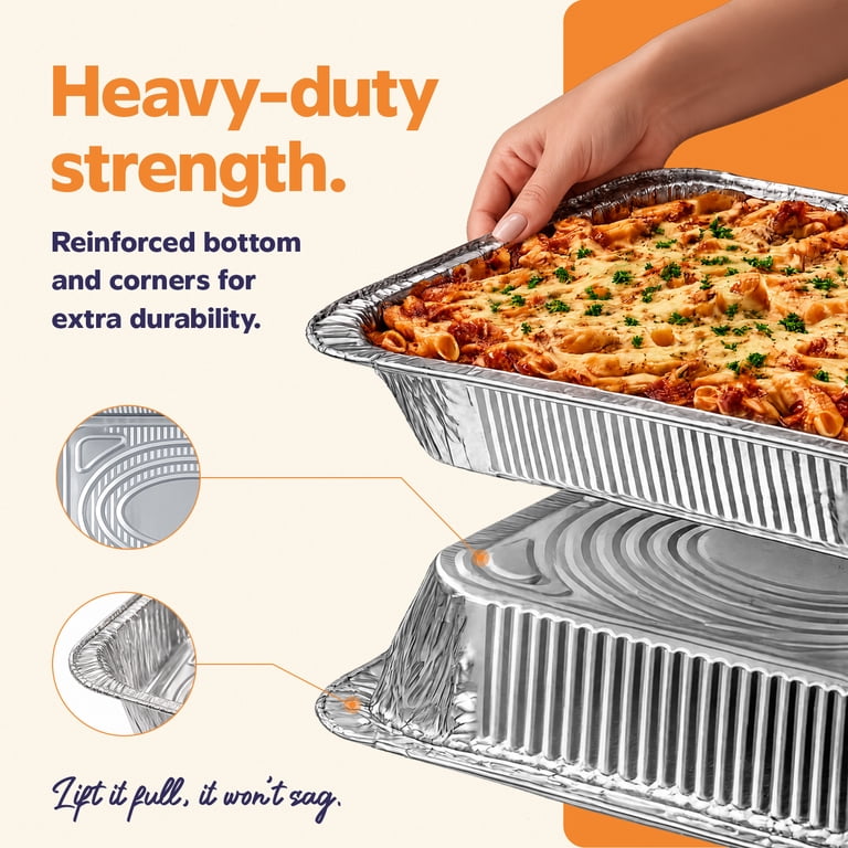GUSTO, Disposable Aluminum Foil Pans, 9x13, Pack of 30 - Walmart.com