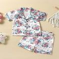 thumbnail image 2 of Ensembles de Pyjamas d'Été pour Enfants Garçons T-Shirts à Manches Courtes + Shorts Tenues Décontractées, 2 of 9