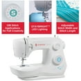 thumbnail image 4 of SINGER Simple 3337 Lightweight & Portable Sewing Machine With 108 Stitch Applications, LED Light & 1-step Buttonhole | Used for Crafting and Sewing - White, 4 of 15