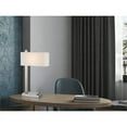 thumbnail image 2 of Cal Lighting Drancy 1-Light Metal & Fabric Desk Lamp in Brushed Steel Silver, 2 of 5