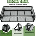 thumbnail image 5 of KOJEM 42" Rear Cargo Basket Universal ATV UTV Black Steel Storage Rack Rear Goods Mesh Rack, 5 of 14
